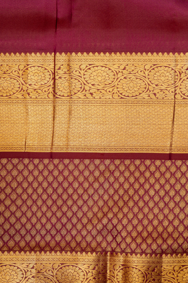 Jamun Purple Brocade Pure Kanchipuram Silk Saree - Clio Silks