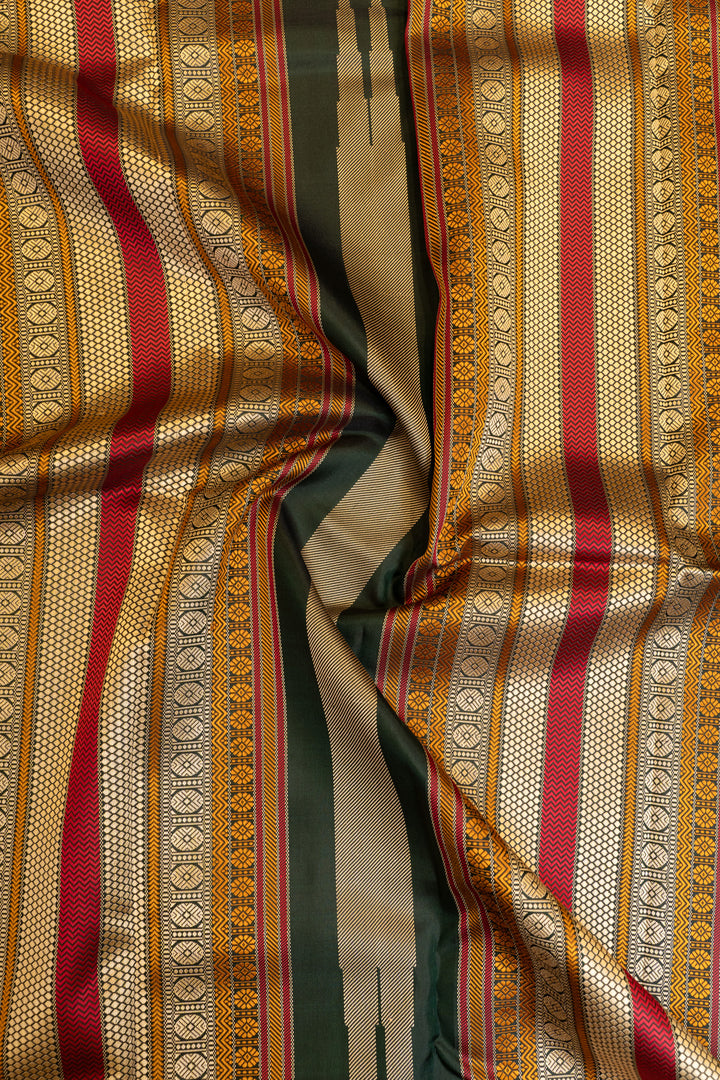Ruby red without zari pure Kanchipuram silk saree
