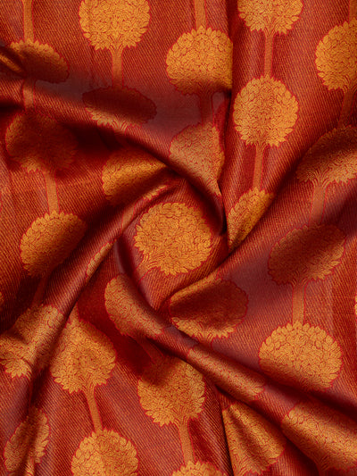 Maroon brocade Kanchipuram silk saree