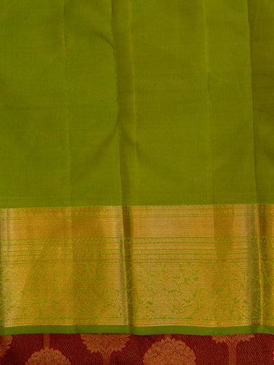 Maroon brocade Kanchipuram silk saree