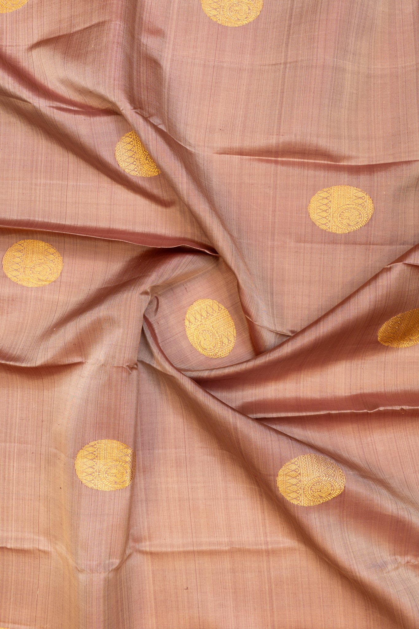 Mauve pink and Jamun traditional pure Kanchipuram silk saree