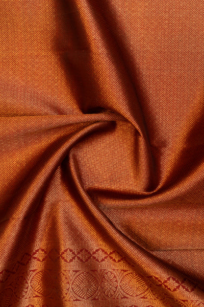 Maroon traditional pure Kanchipuram silk saree