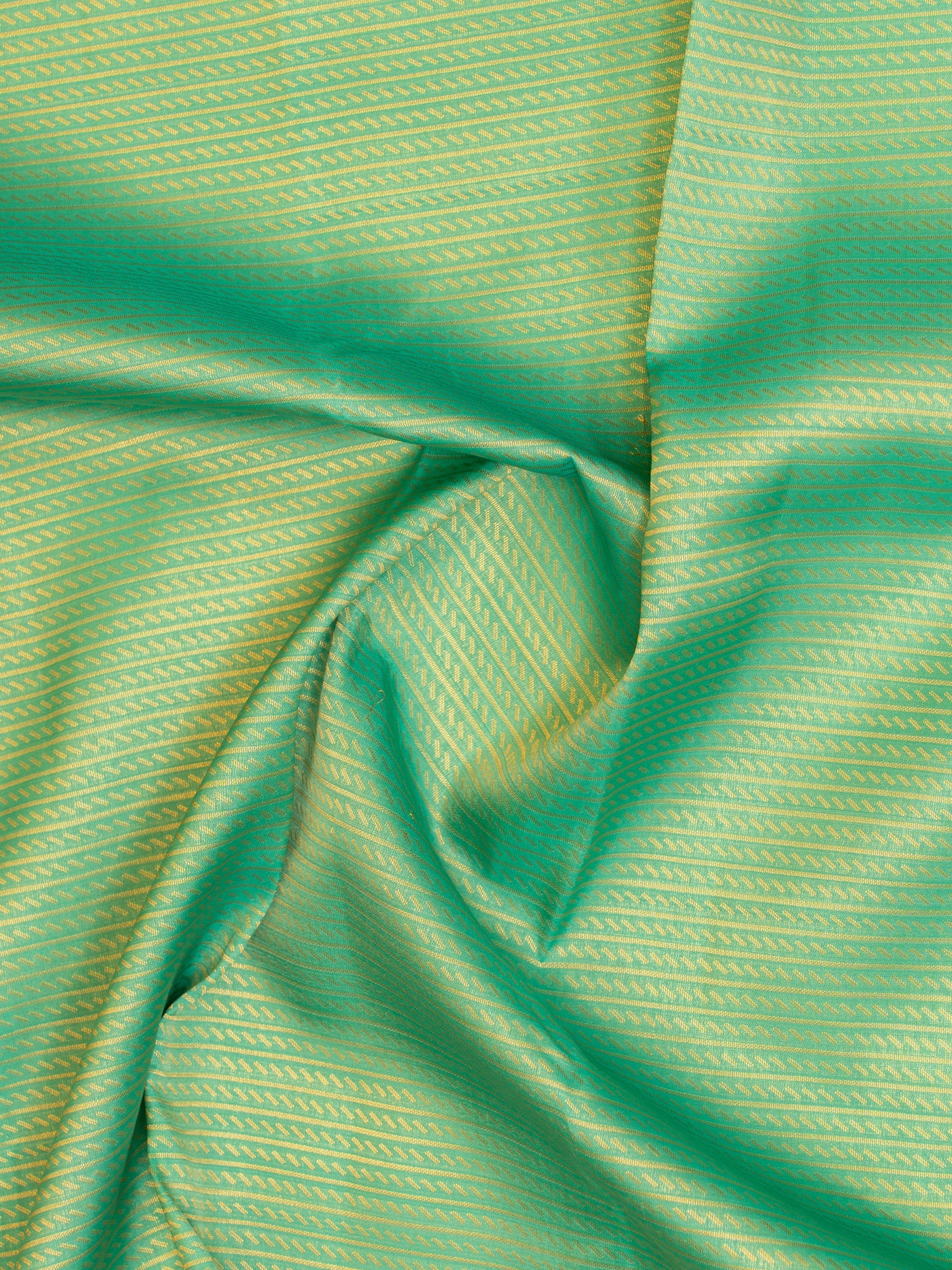 Cyan green Kanchipuram silk saree