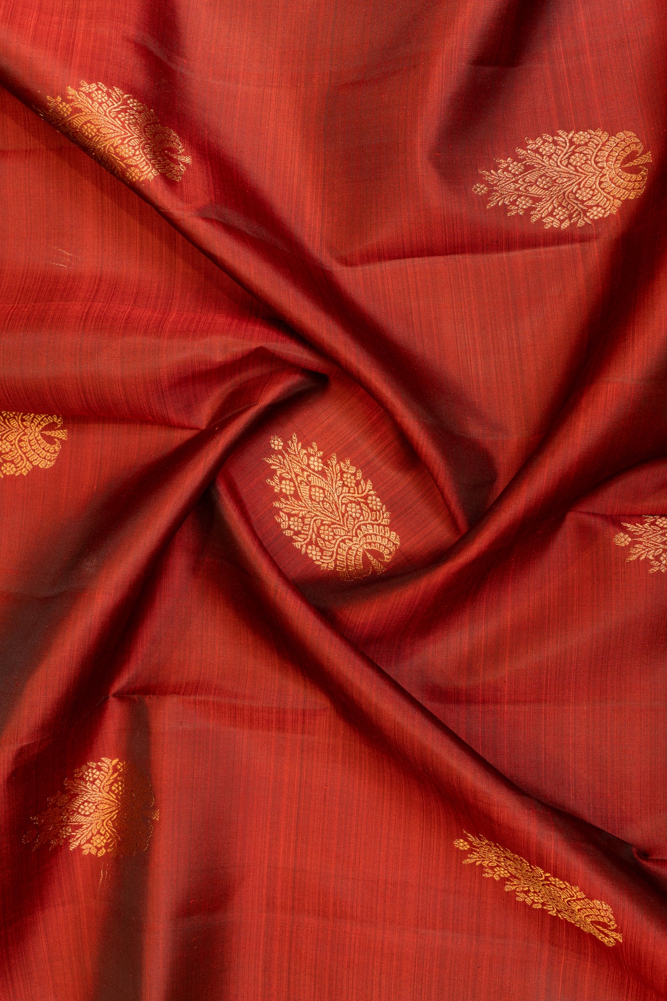 Maroon traditional pure Kanchipuram silk saree