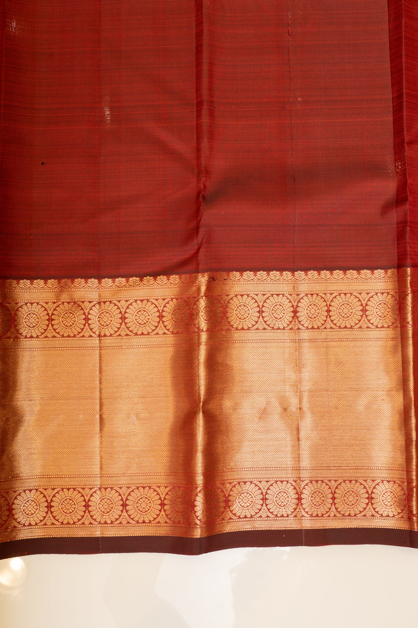 Maroon traditional pure Kanchipuram silk saree