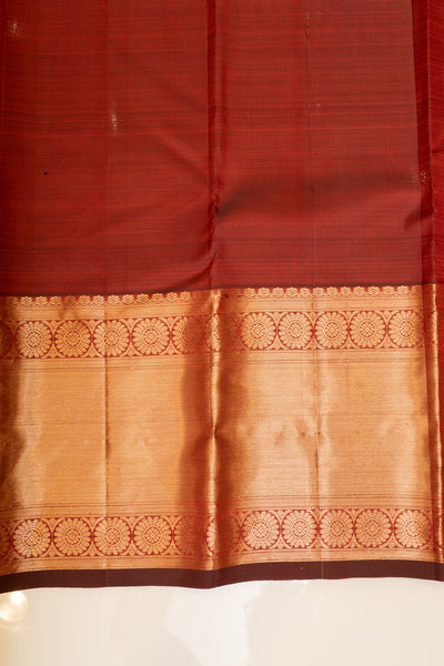 Maroon traditional pure Kanchipuram silk saree