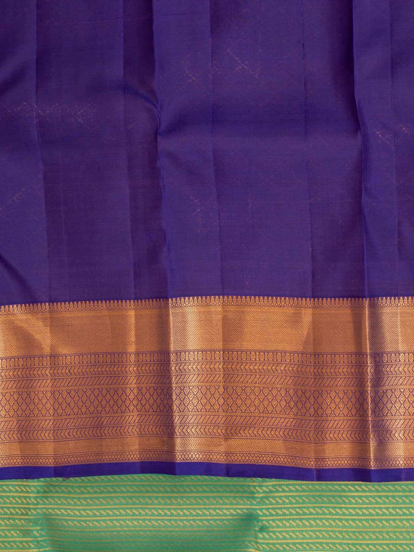 Cyan green Kanchipuram silk saree