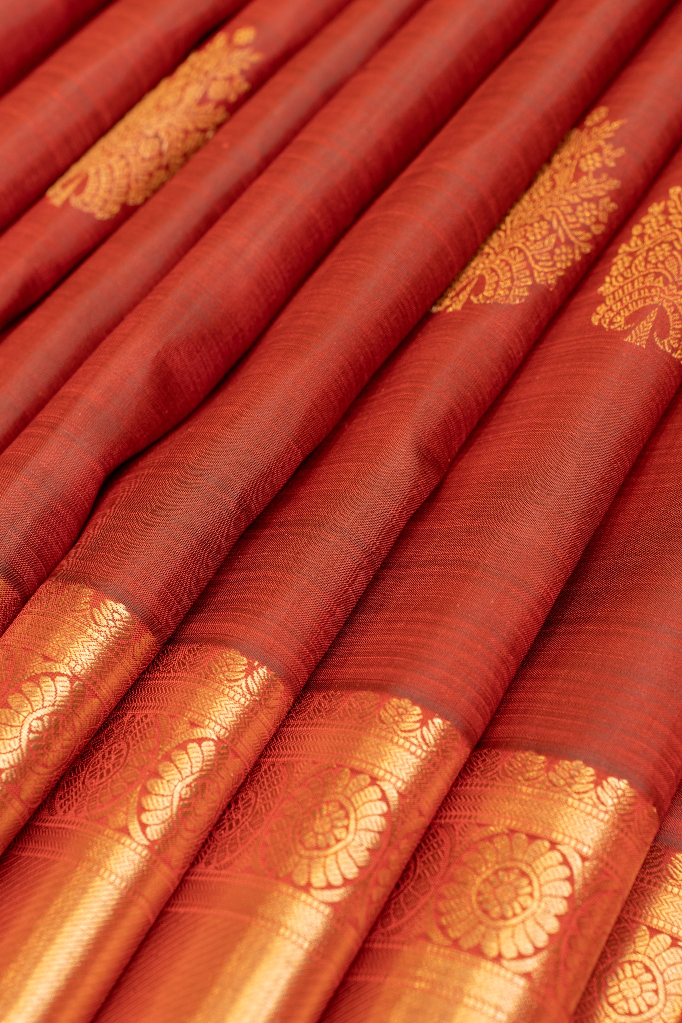 Maroon traditional pure Kanchipuram silk saree