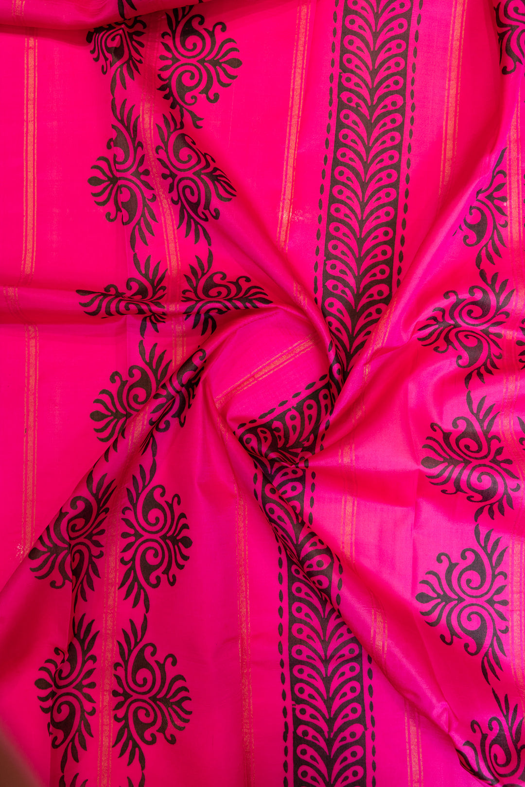 Green printed pure Kanchipuram silk saree
