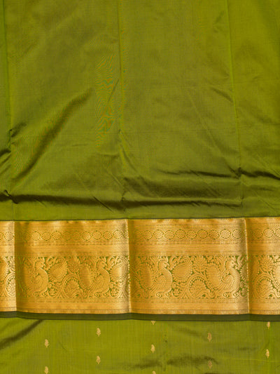 Mehendi green Kanchipuram silk saree