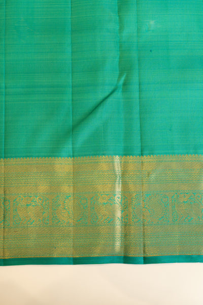 Harbor Grey checks pure Kanchipuram silk saree