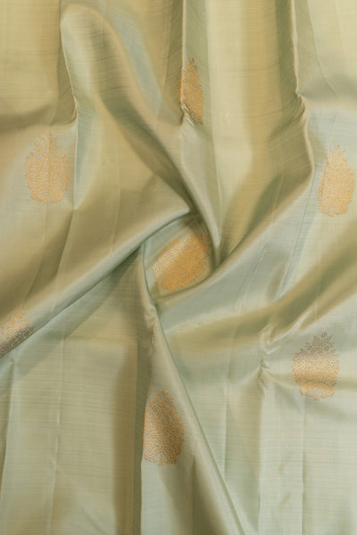 Pastel blue pure Kanchipuram silk saree