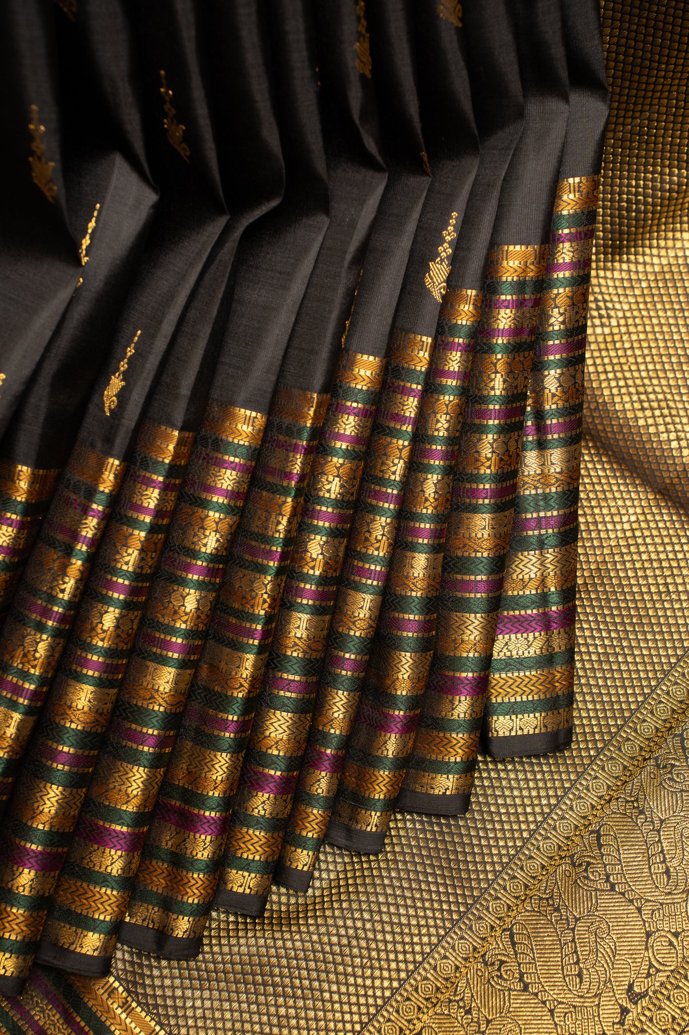 A symbol of South Indian elegance, featuring vibrant colors and intricate designs, crafted with fine silk, reflecting the rich cultural heritage of Chennai