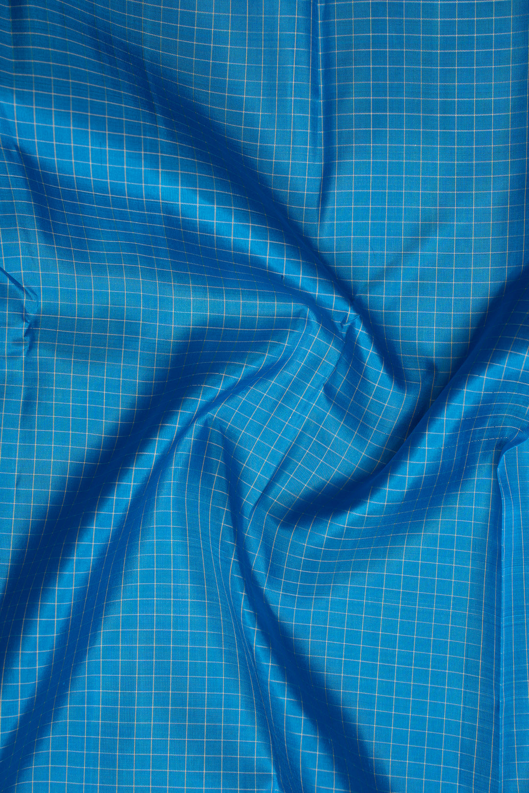Ocean Blue Without Zari Pure Kanchipuram Silk Saree - Clio Silks