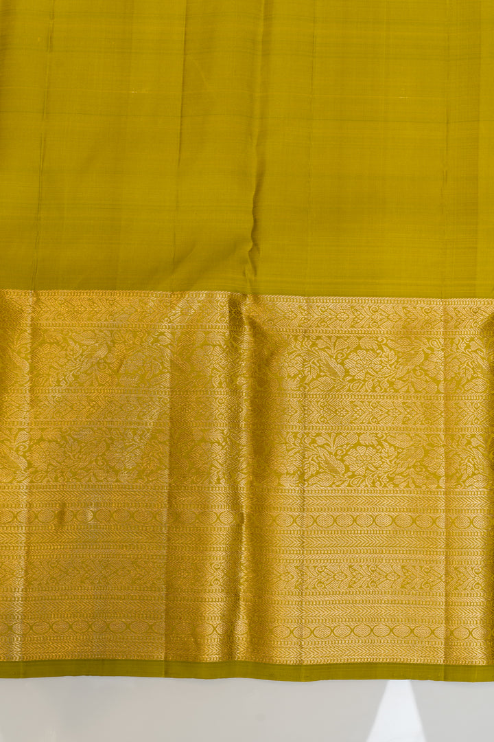 Mehendi green pure Kanchipuram silk saree