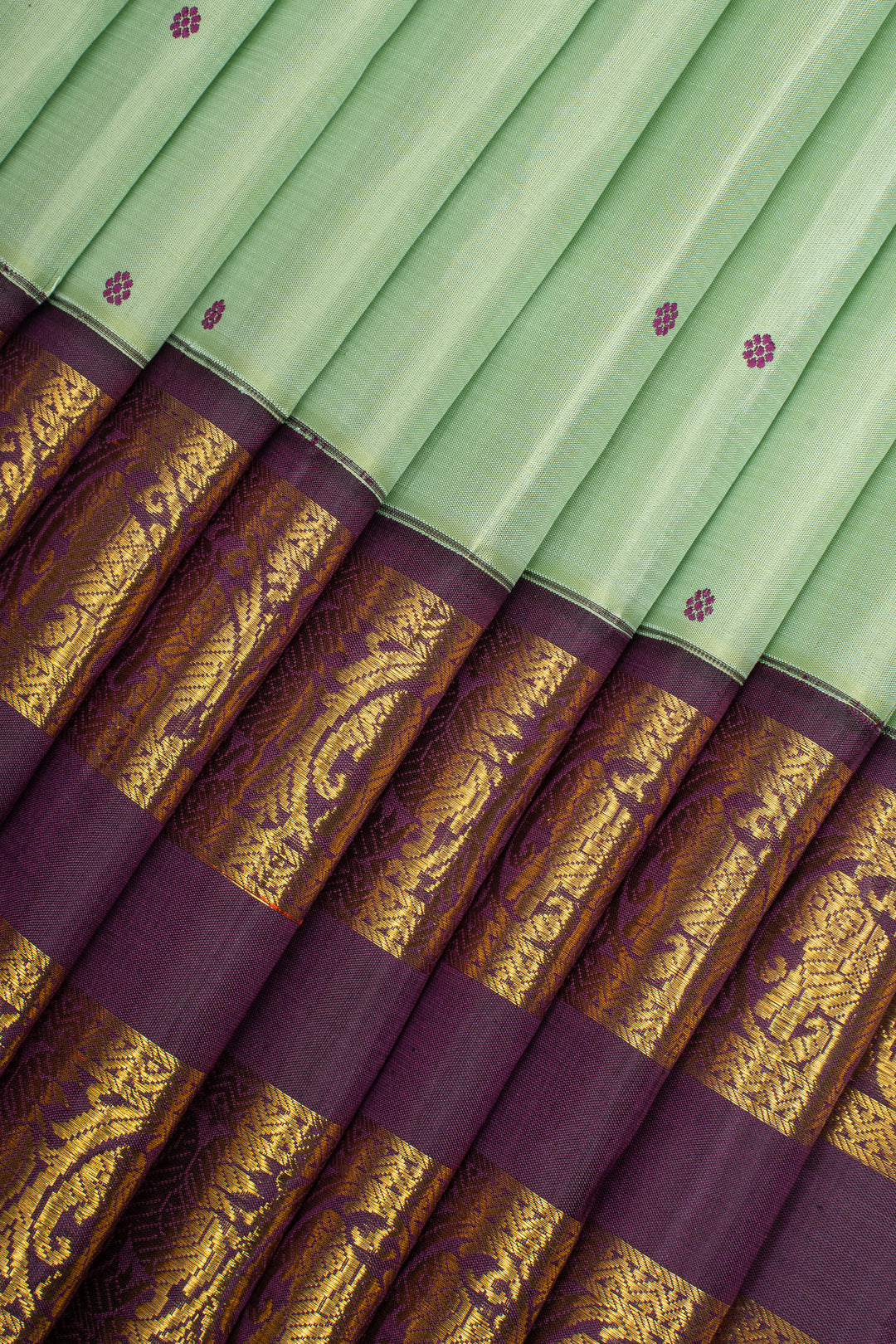 Rexona Green &amp; Jamun Rettai Pettu Pure Kanchipuram Silk Saree