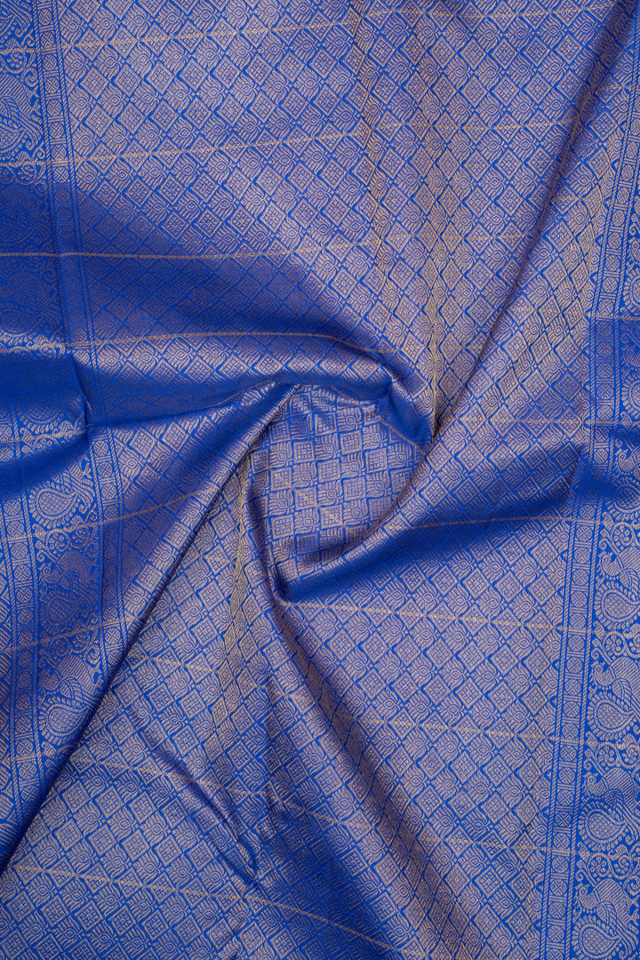 Lime Green, Orange and Yellow Mupagam Pure Kanchipuram Silk Saree