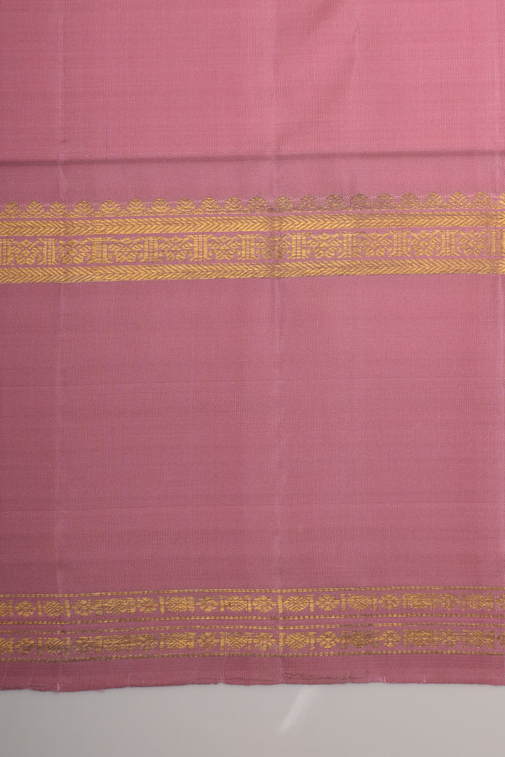 MS Blue and Lotus Pink Iruthalaipakshi Checks Pure Kanchipuram Silk Saree