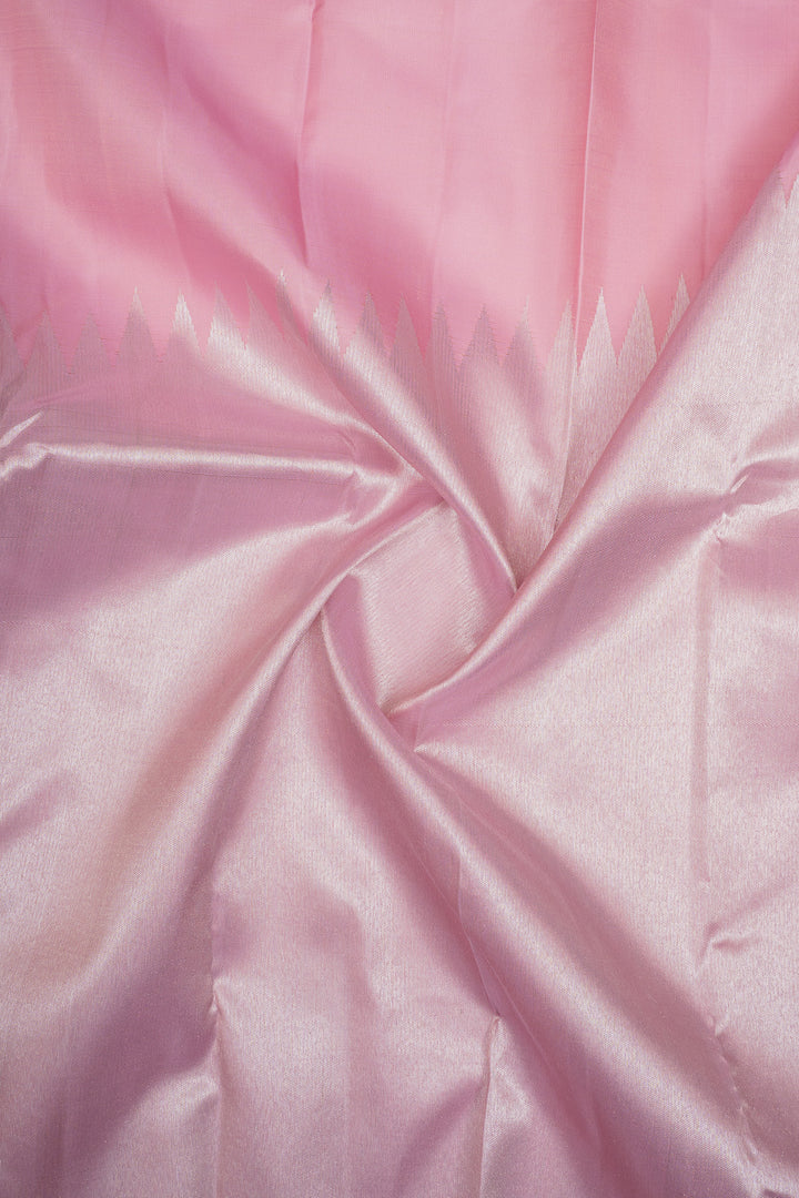 Pastel Pink Rising 8 Kol Pure Kanchipuram Silk Saree