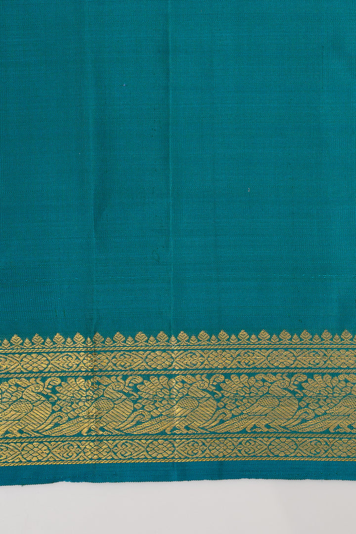 Purple Zari Checks Pure Kanchipuram Silk Saree