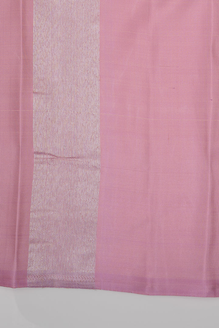 Pastel Pink Rising 8 Kol Pure Kanchipuram Silk Saree