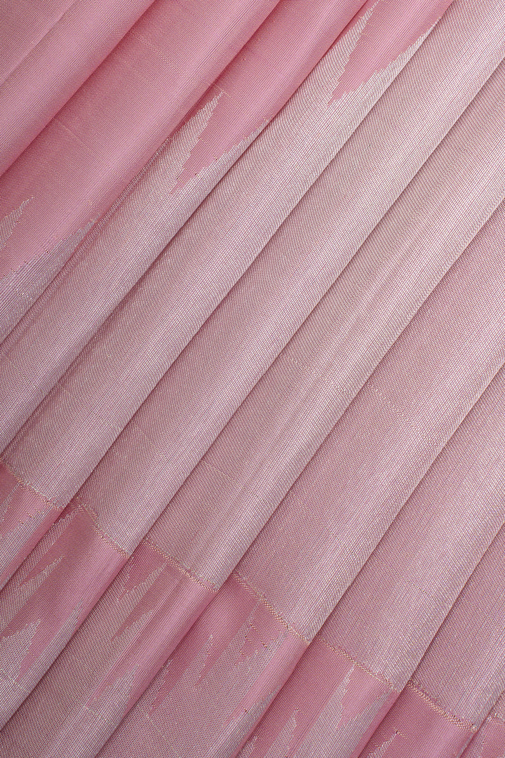 Pastel Pink Rising 8 Kol Pure Kanchipuram Silk Saree
