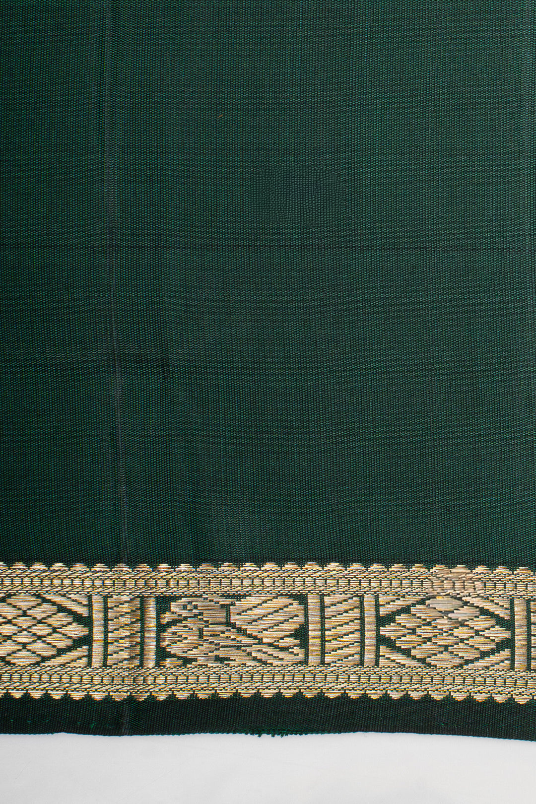 Bottle Green Peacock Zari Pure Kanchipuram Silk Saree