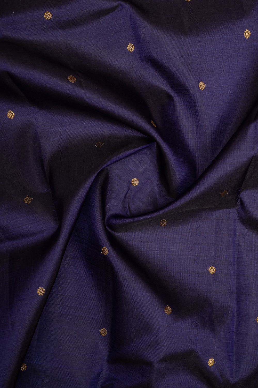 Royal Blue and Red Temple Border Pure Kanchipuram Silk Saree