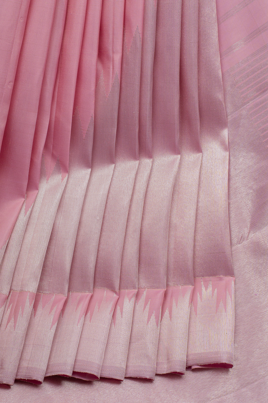 Pastel Pink Rising 8 Kol Pure Kanchipuram Silk Saree