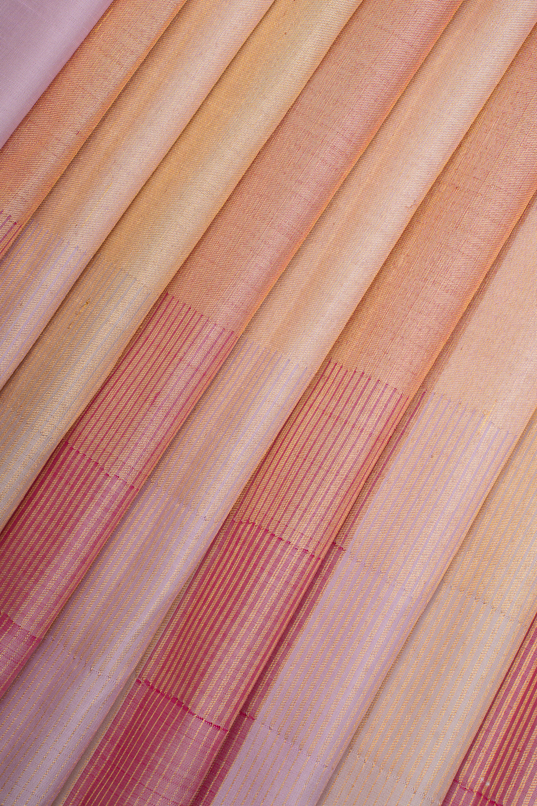 Pastel Multi Stripes 8 Kol Pure Kanchipuram Silk Saree