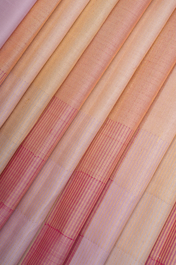 Pastel Multi Stripes 8 Kol Pure Kanchipuram Silk Saree