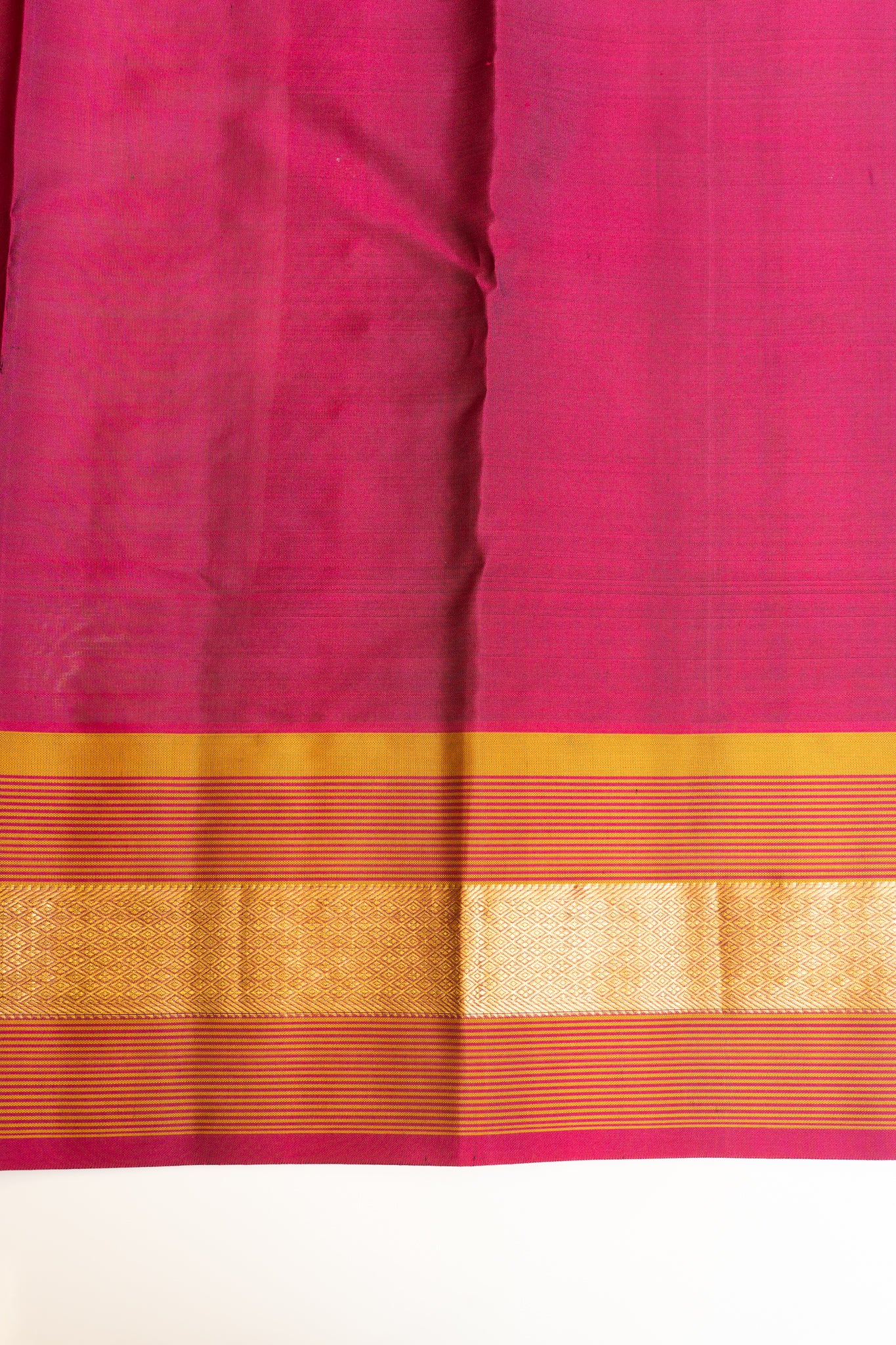 Bottle green thread checks pure Kanchipuram silk saree