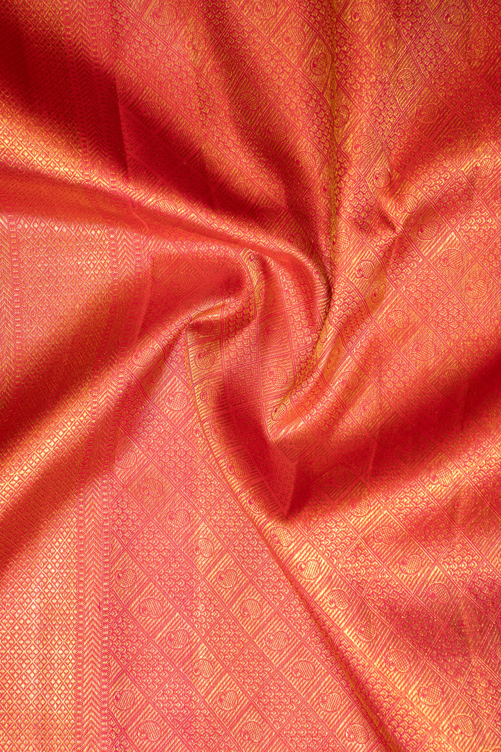 Teal Blue Muthu Zari Pure Kanchipuram Silk Saree - Clio Silks