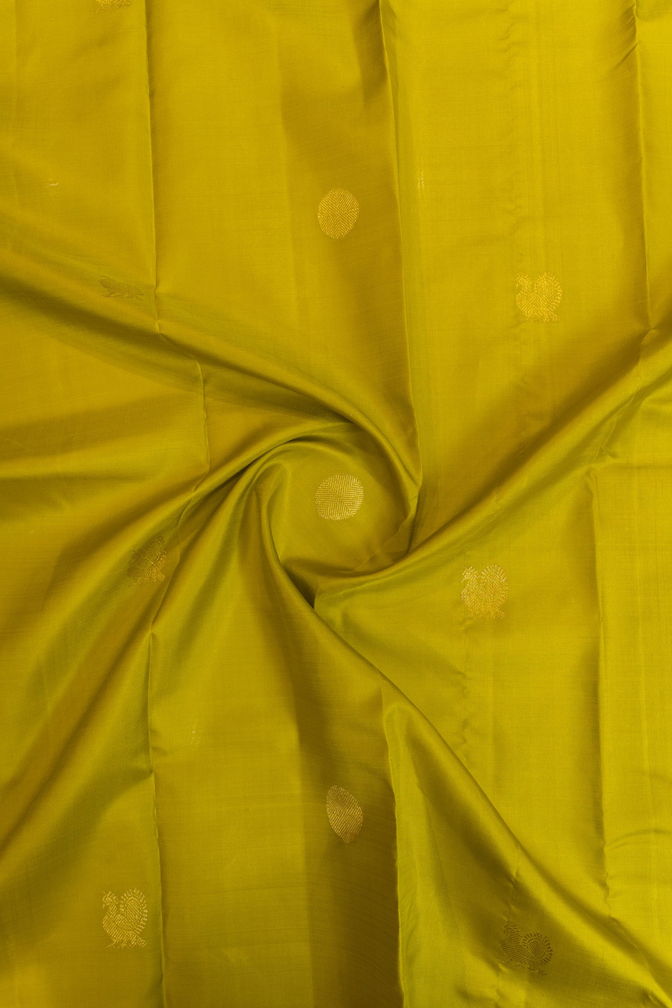 Mehendi green stripes border pure Kanchipuram silk saree