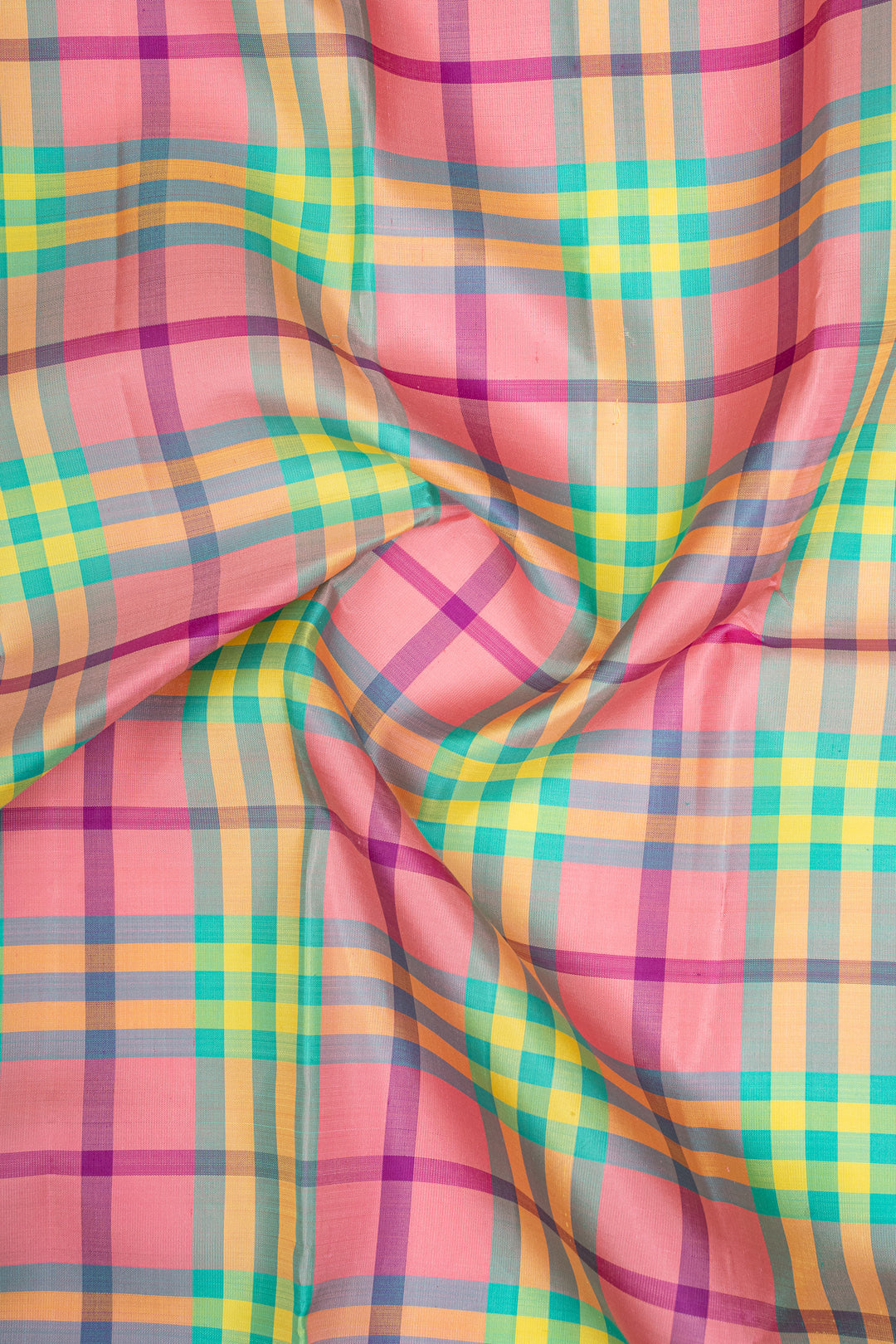 Madras Checks Varisaipettu Pure Kanchipuram Silk Saree