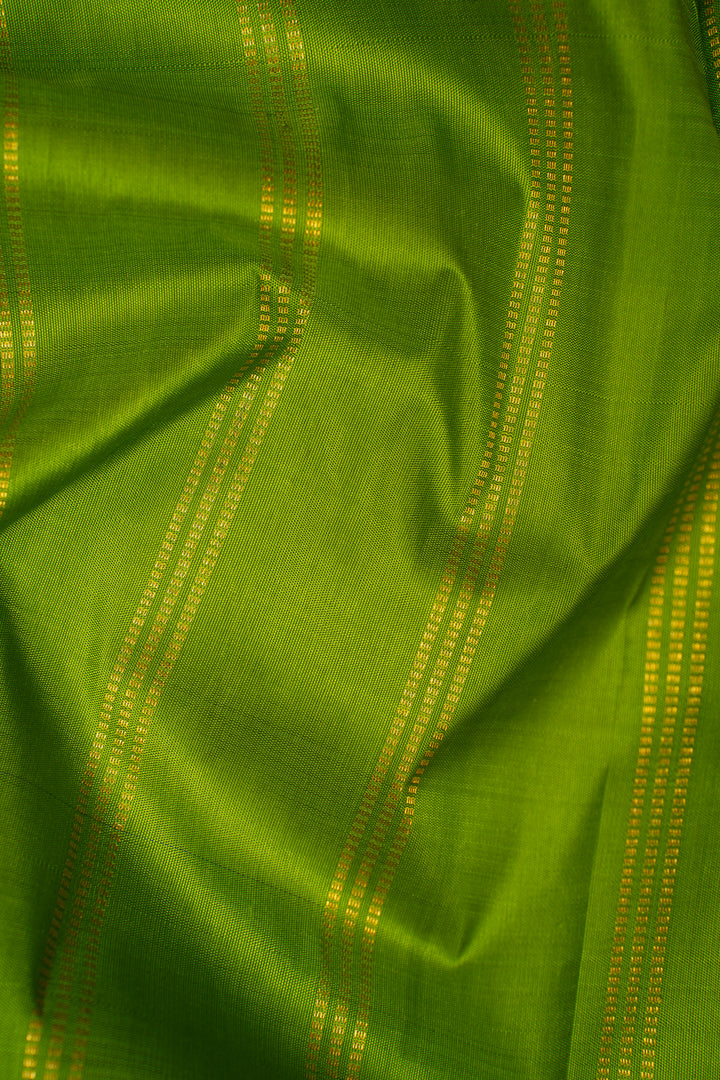 MS Blue and Parrot green Pure Kanchipuram Silk Saree - Clio Silks