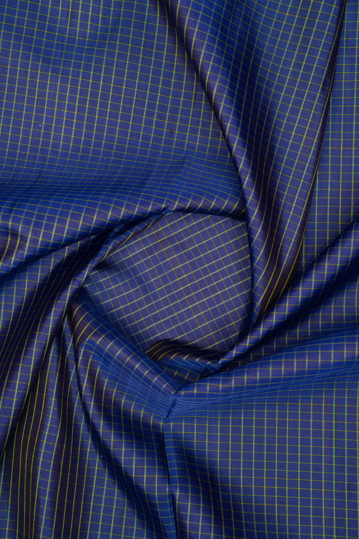 MS Blue and Parrot green Pure Kanchipuram Silk Saree - Clio Silks