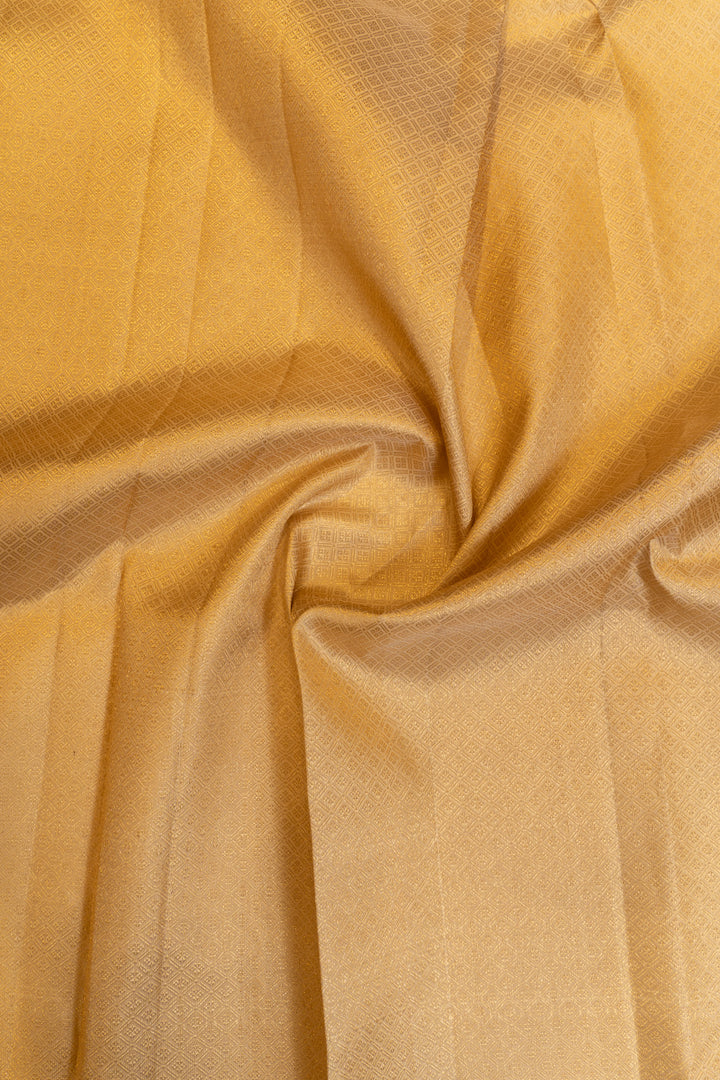 Beige and gold lakshadeepam pure Kanchipuram silk saree