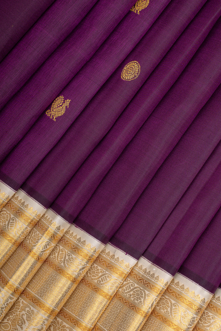 Purple Traditional Pure Kanchipuram Silk Saree