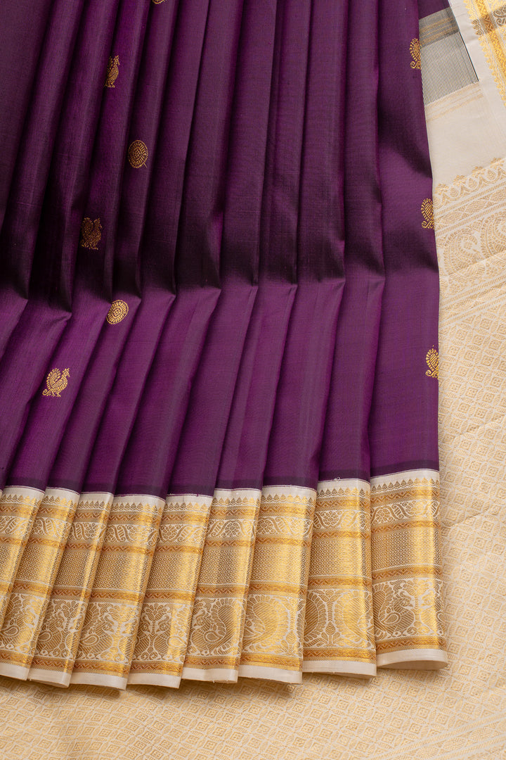 Purple Traditional Pure Kanchipuram Silk Saree