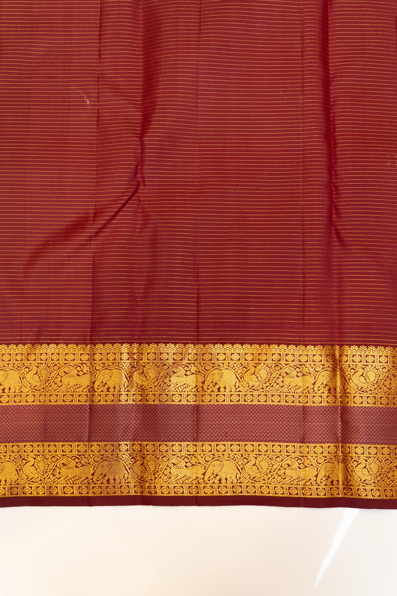 Elaichi green checks pure Kanchipuram silk saree