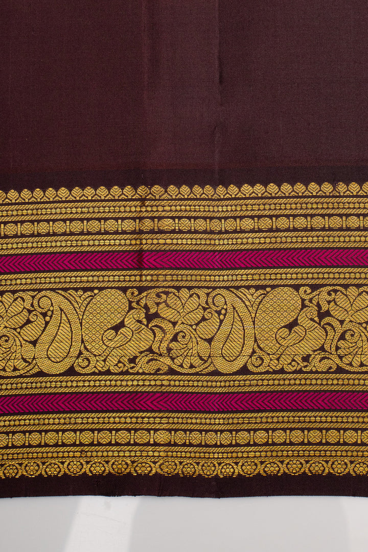 Mustard Traditional Pure Kanchipuram Silk Saree