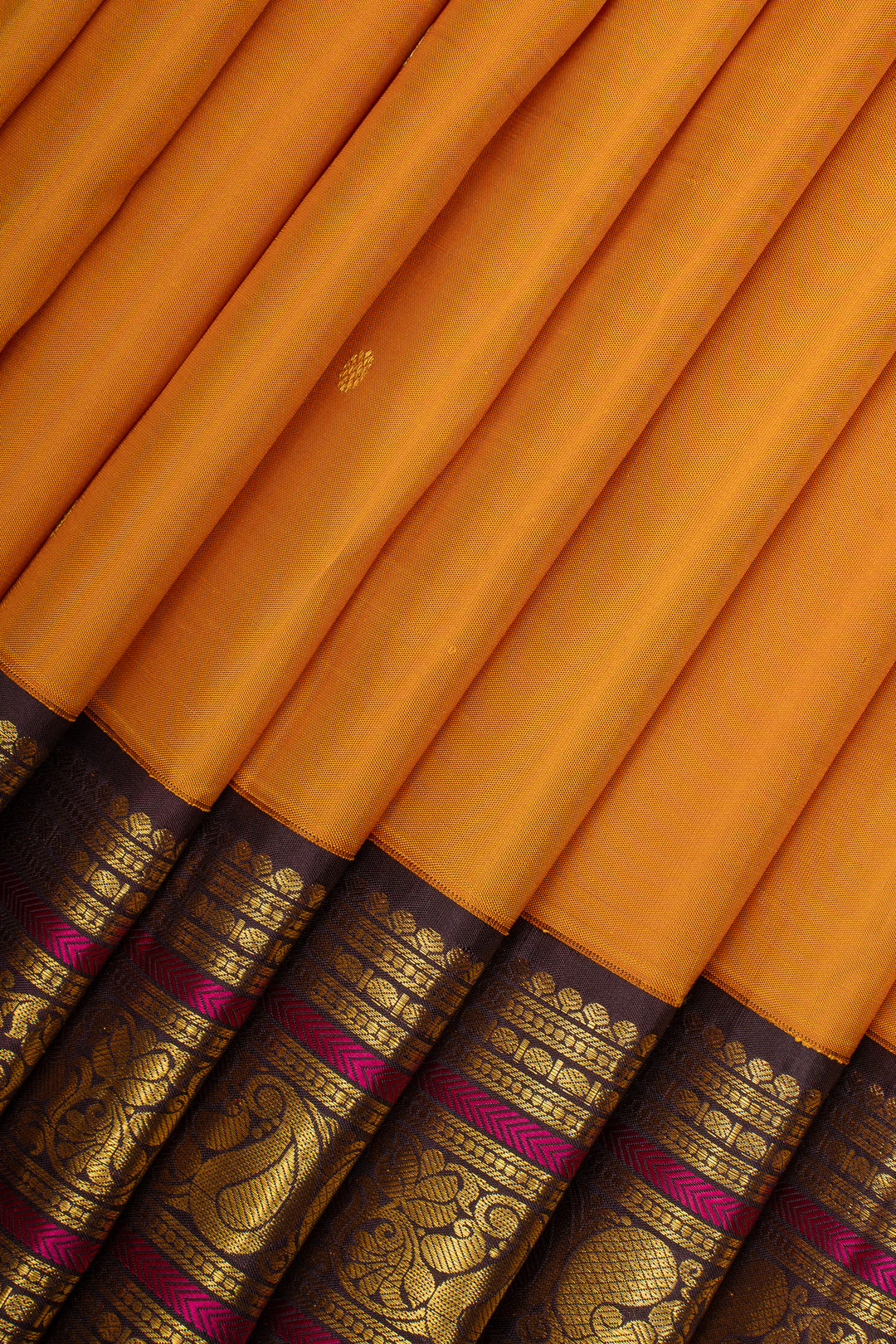 Mustard Traditional Pure Kanchipuram Silk Saree