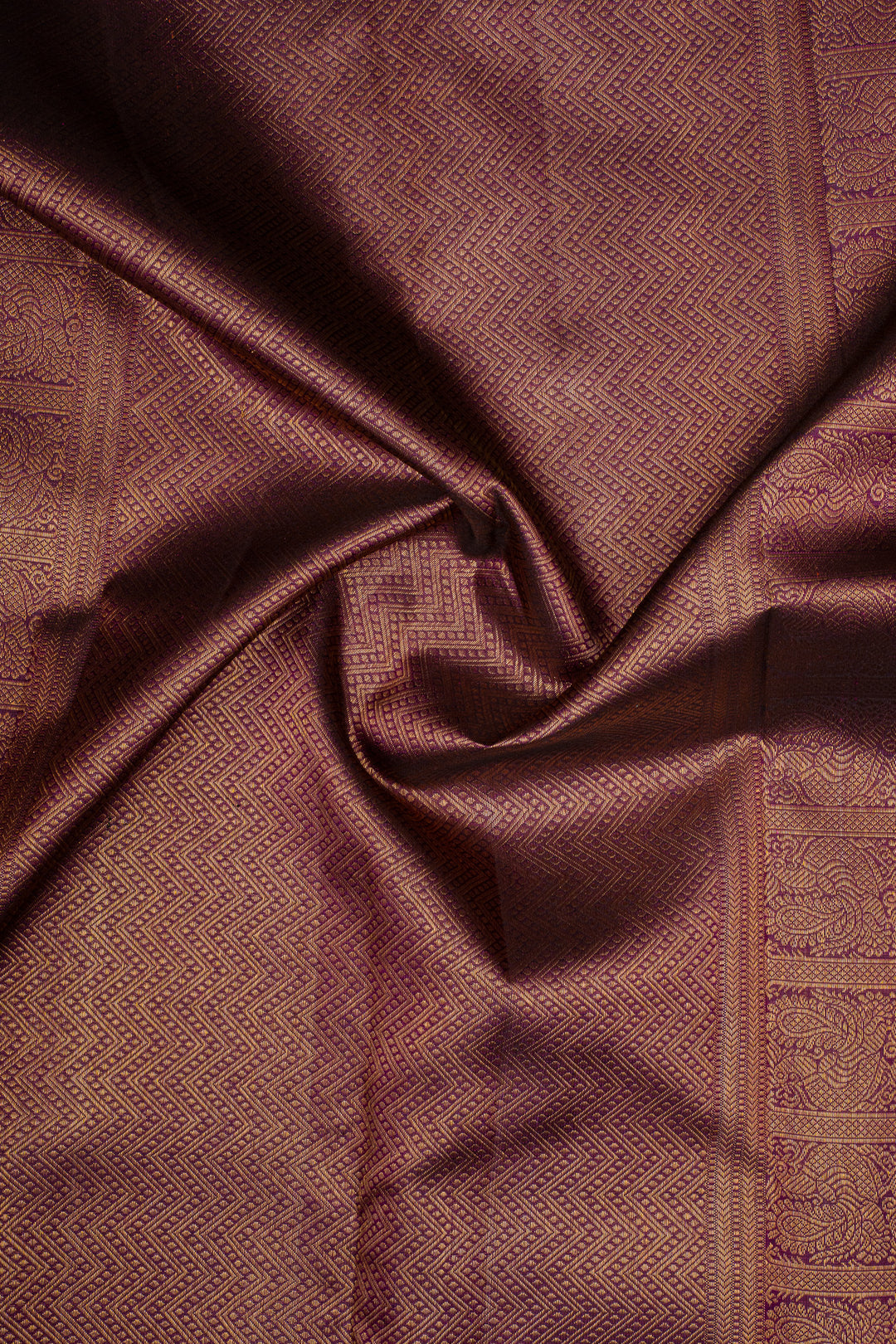 Mauve Peacock Motifs Traditional Pure Kanchipuram Silk Saree