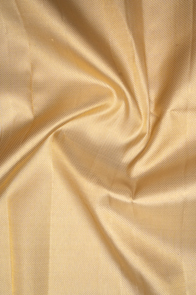 Mango Yellow and Ivory Pure Kanchipuram Silk Saree - Clio Silks