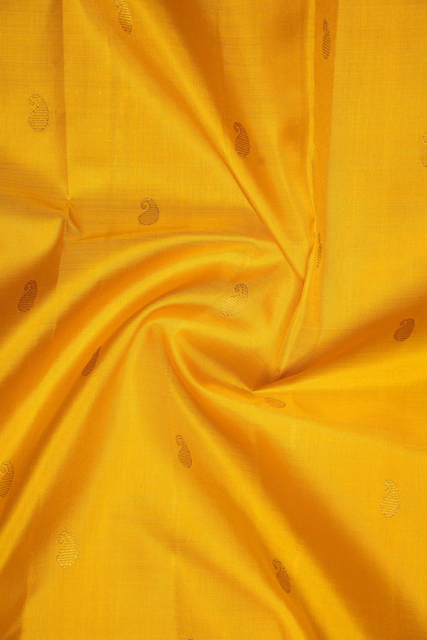 Mango Yellow and Ivory Pure Kanchipuram Silk Saree - Clio Silks