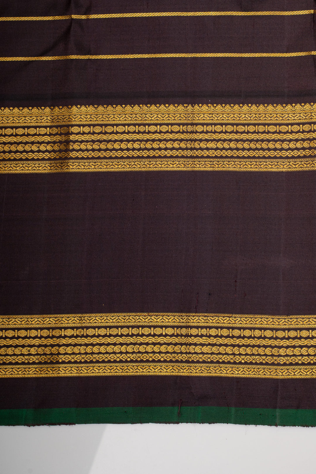 Ivory Stripes Pure Kanchipuram Silk Saree