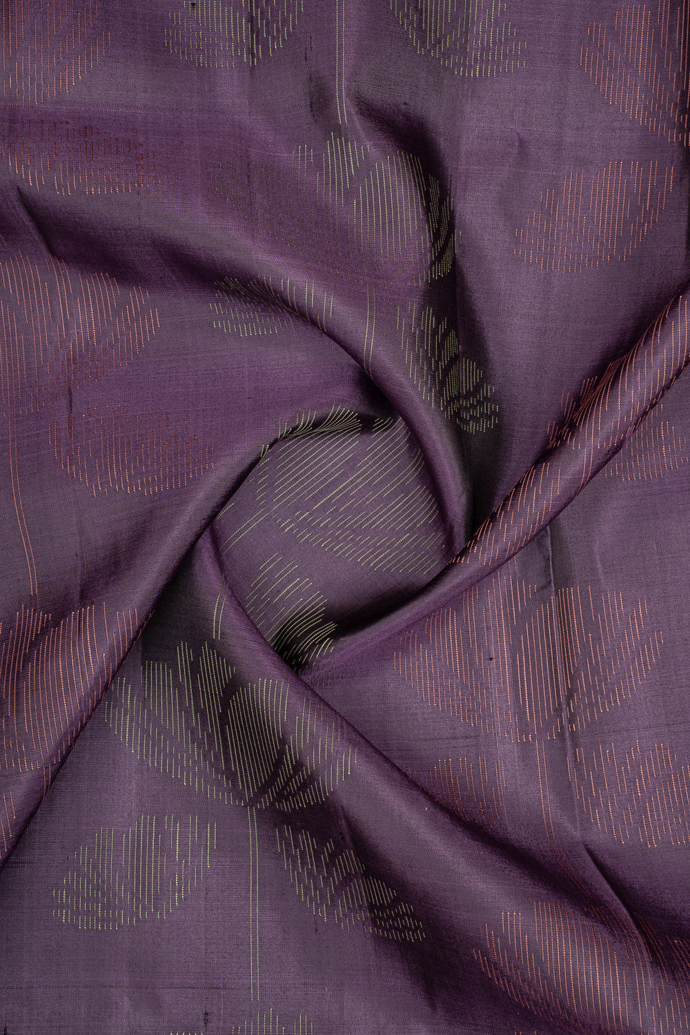 Purple Threadwork Pure Soft Silk Saree