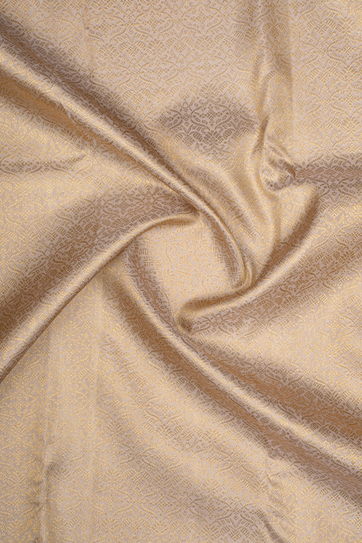 Champagne Gold Brocade Pure Kanchipuram Silk Saree