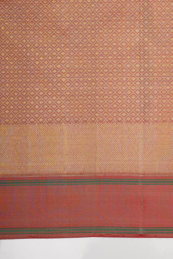 Champagne Gold Brocade Pure Kanchipuram Silk Saree